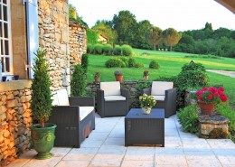 Le Clos Lascazes, chambres d'hôtes Paleyrac (Dordogne) : terrasse