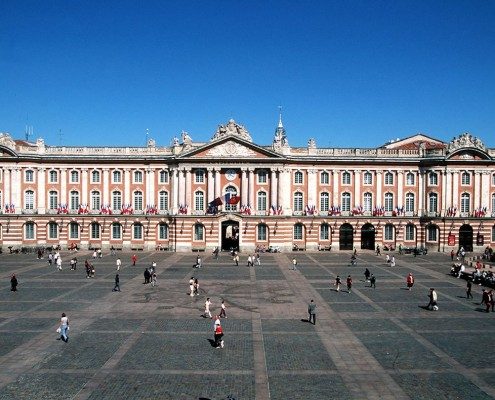 Toulouse, place du Capitole en région Occitanie