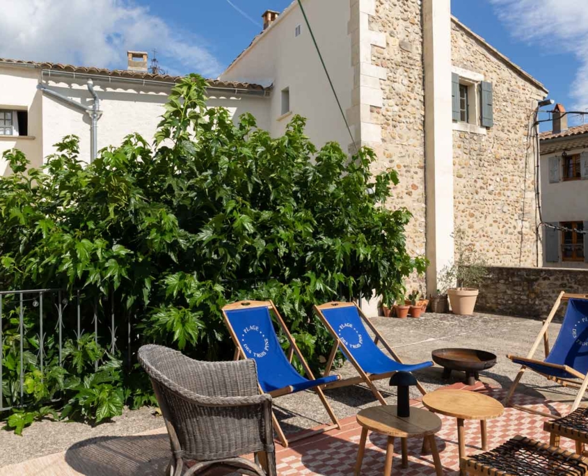 Terrasse panoramique de la maison d'hôtes La Perroya, Visan (Vaucluse)