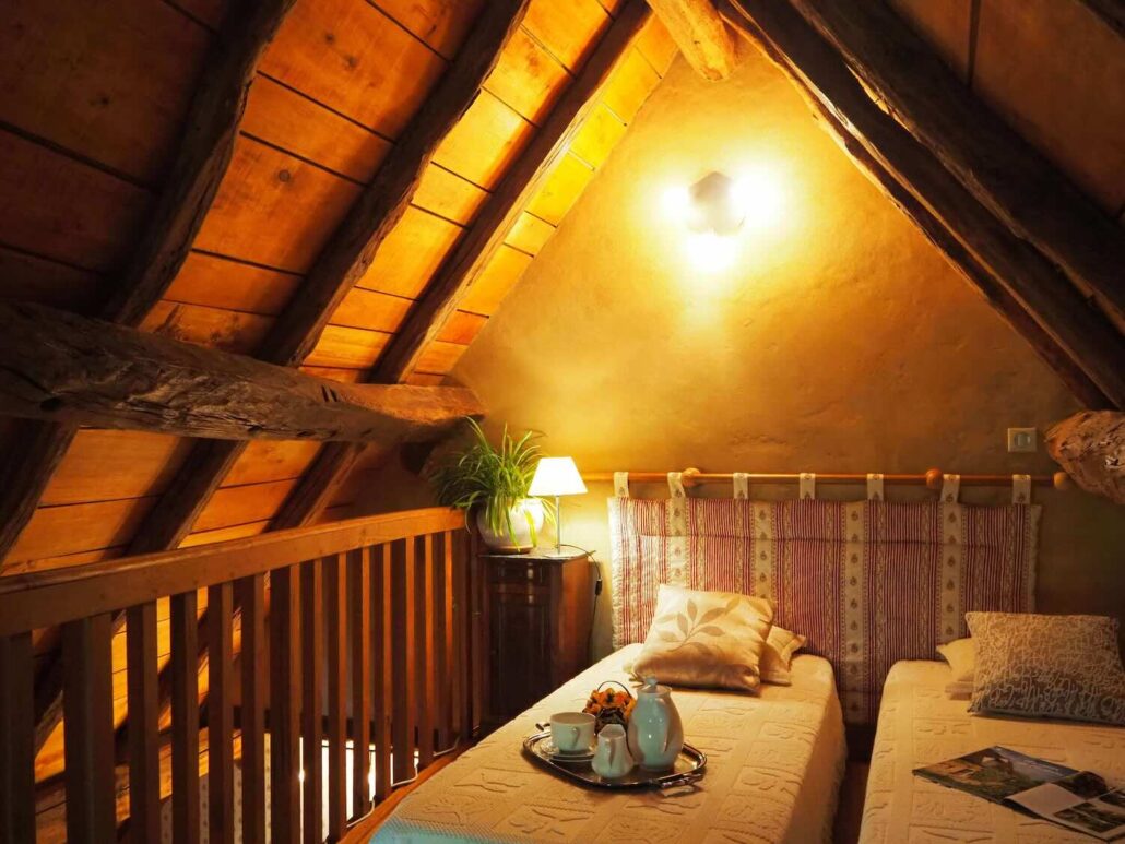 Lits jumeaux Chambre La Rustique