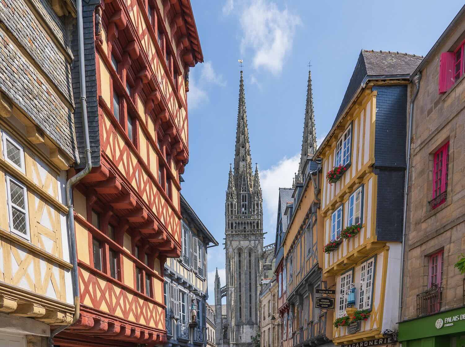 Ville de Quimper dans le département du Finistère en région Bretagne, France